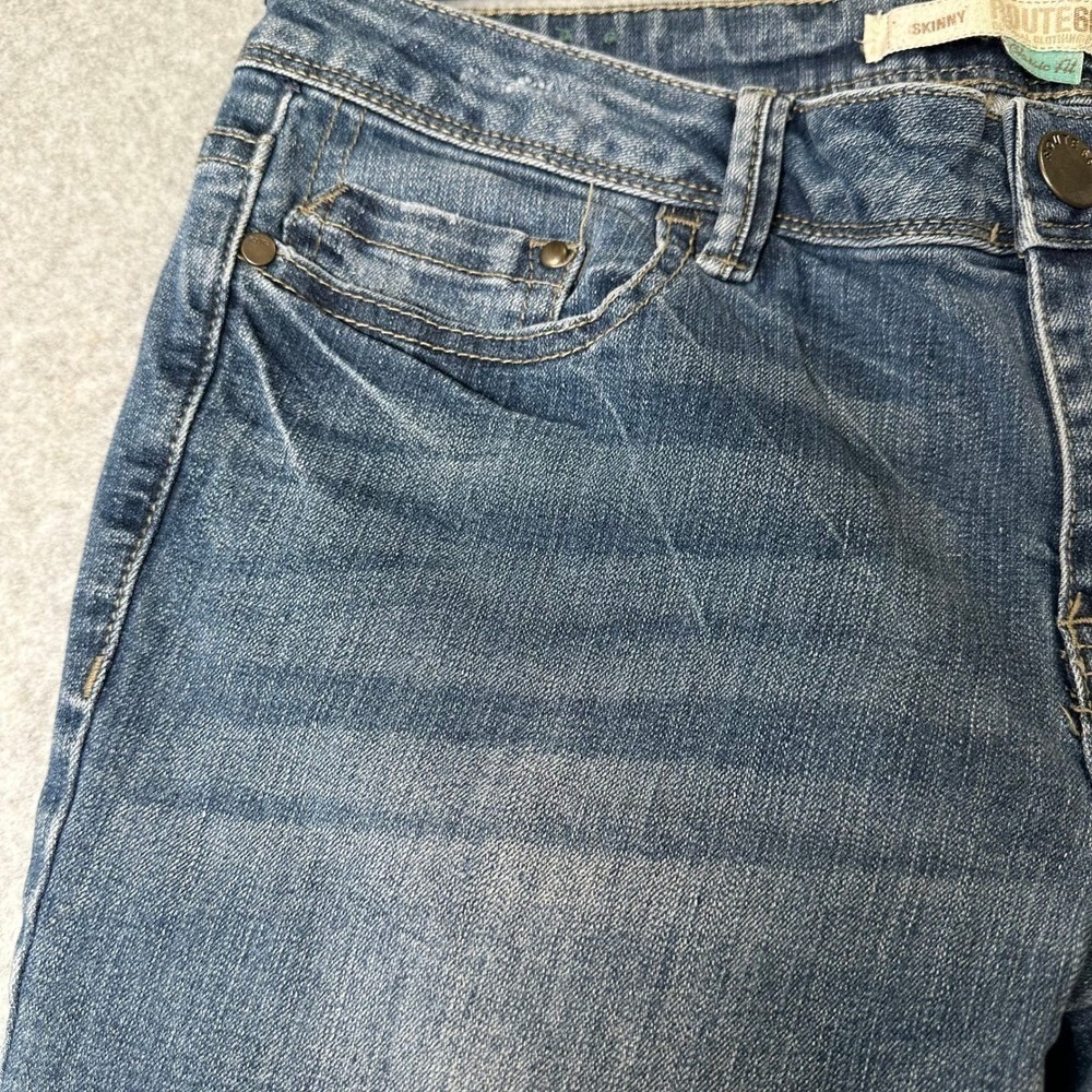 Route 66 Skinny Jeans Medium Wash Distressed Women Size 8 - Picture 8 of 10
